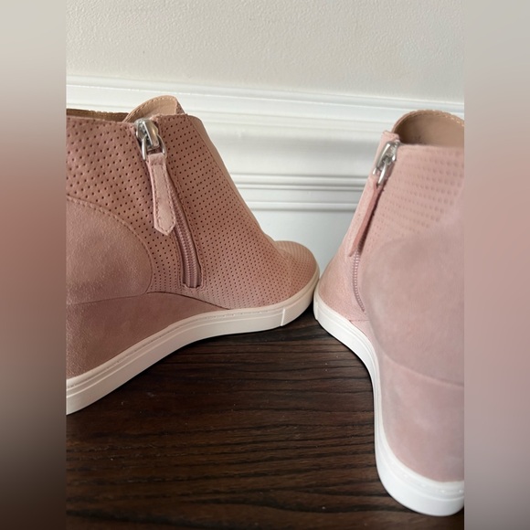 Linea Paolo Suede Platform Wedge Sneakers, Size 7 New - Picture 9 of 15